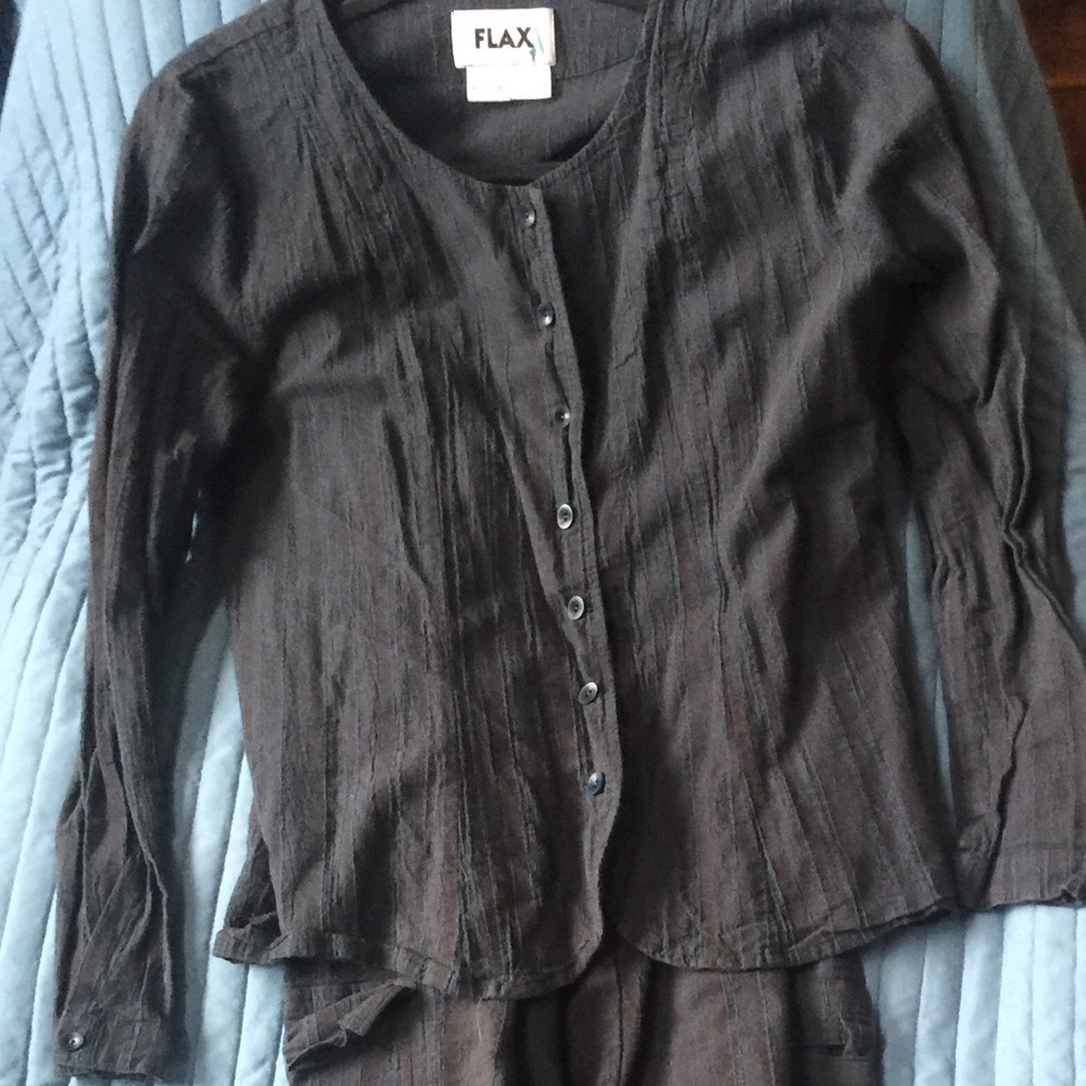 Flax jacket and slacks